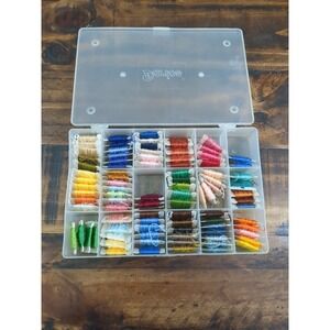 Embroidery Floss Cross Stitch Thread Color Cards With Storage Case 91 Colors
